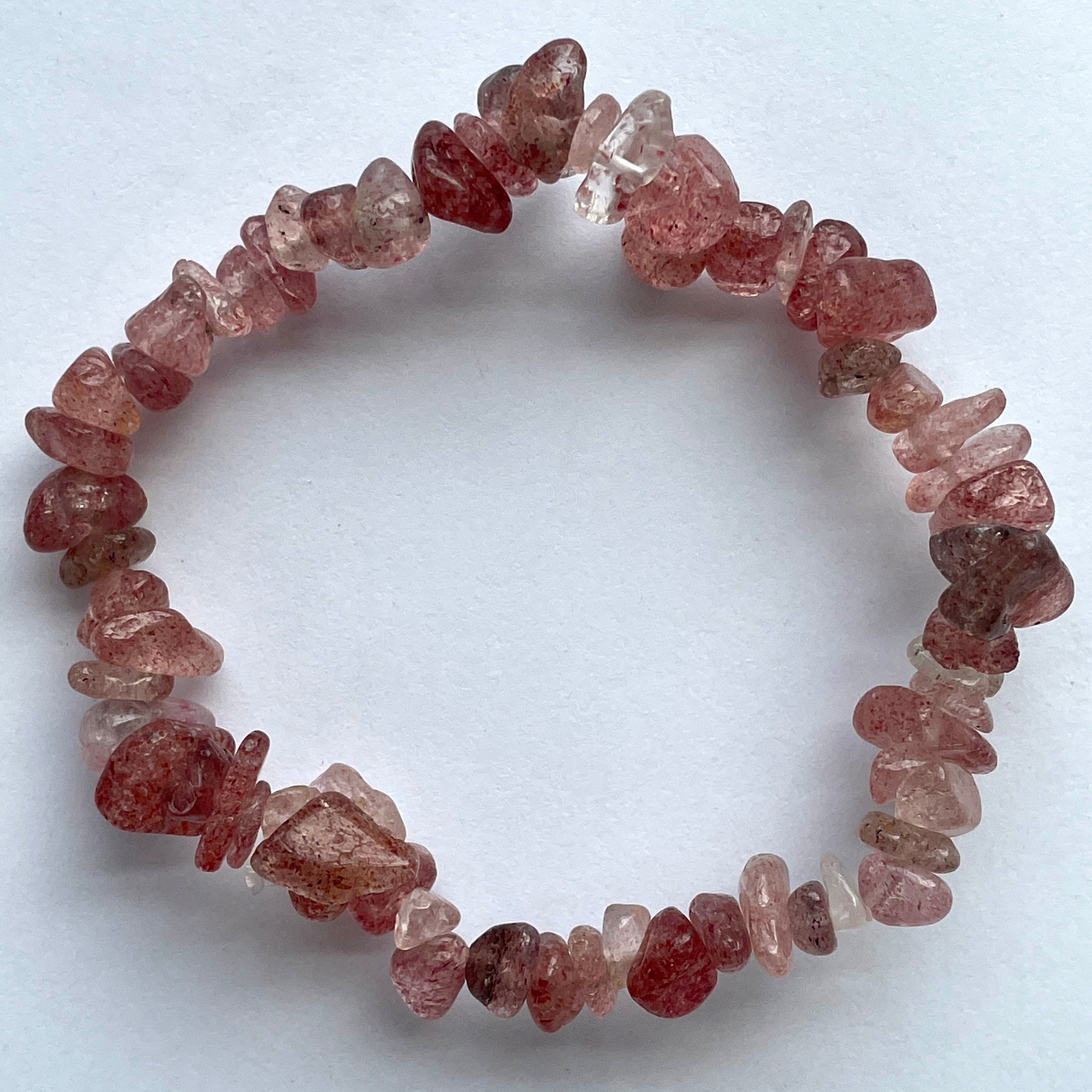 Strawberry Quartz Chip Bracelet Strawberry Quartz Chip Bracelet